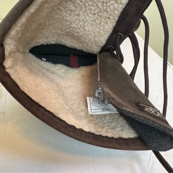UGG ELSA Waterproof Tall Leather Suede Boots Zipper Laces Brown Winter Neutral 6 - Picture 12 of 16